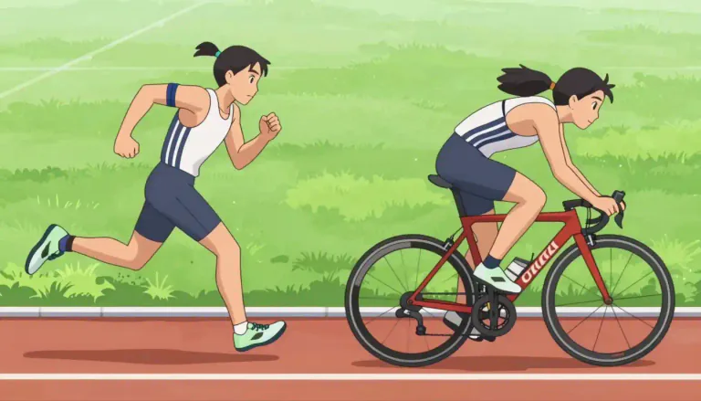 Visual representation of "duathlon" - A duathlon is a sports competition that consists of two events: running and cycling, performed in a specific order.