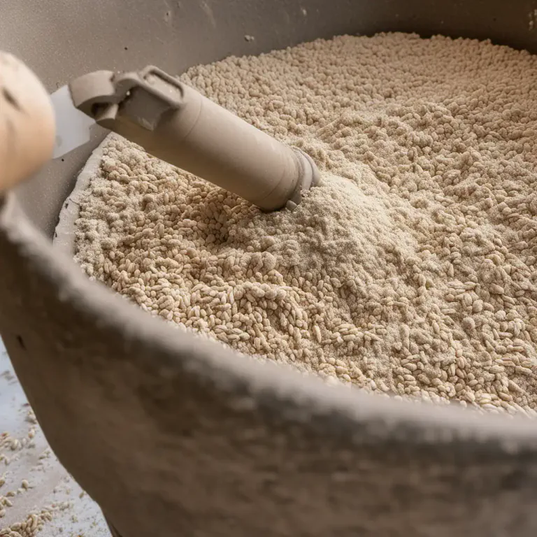 Visual representation of "mealy" - Covered with or resembling meal or powder.