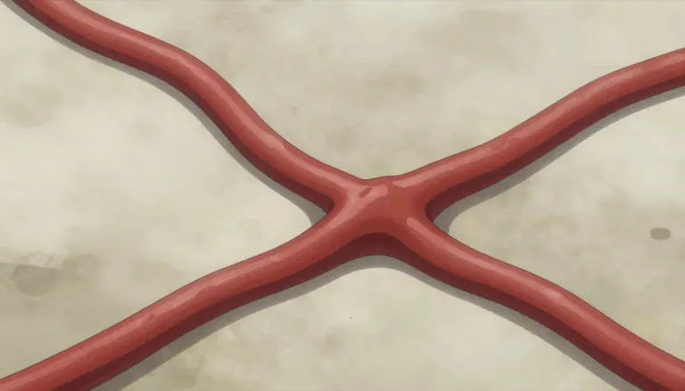 Visual representation of "anastomotic" - Relating to or involving anastomosis, which is the connection or joining of two structures, often used in reference to blood vessels or other tubular organs.