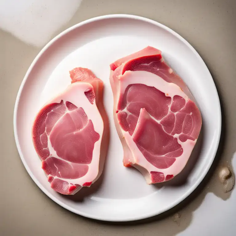 Visual representation of "chop" - A piece of meat cut from a part of an animal, especially a pig or sheep