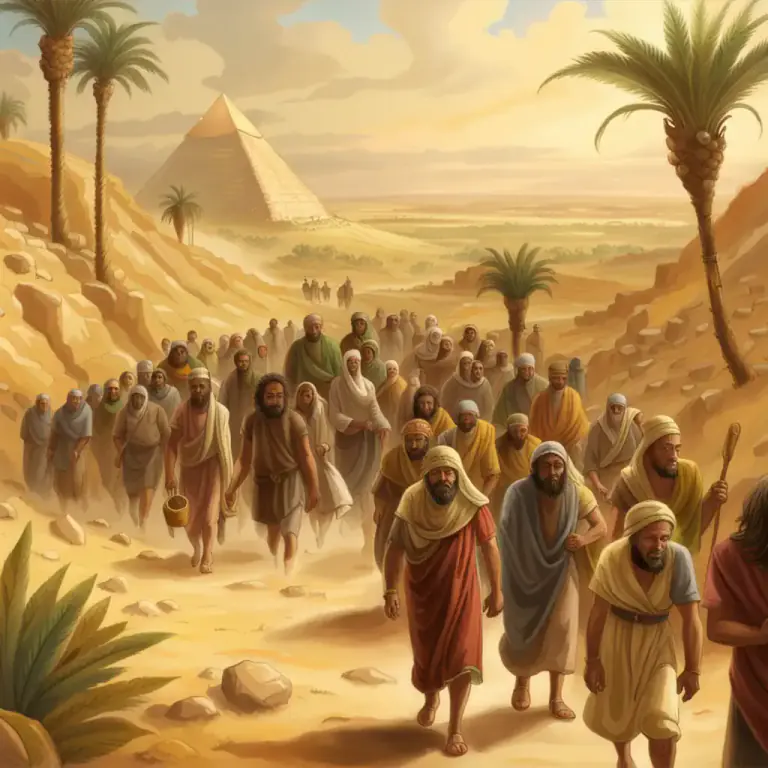 Visual representation of "exodus" - The second book of the Old Testament of the Bible, telling the story of the Israelites' departure from Egypt