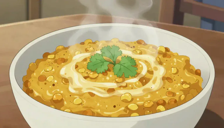 Visual representation of "dhal" - A type of thick soup or stew made from lentils or other legumes, commonly used in Indian cuisine.