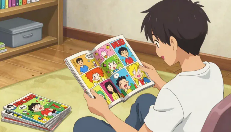 Visual representation of "comic" - A magazine with stories told in pictures or a funny film or play