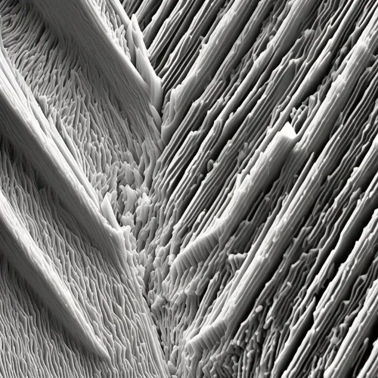 Visual representation of "striation" - Parallel submicroscopic grooves and ridges formed on crystal surfaces