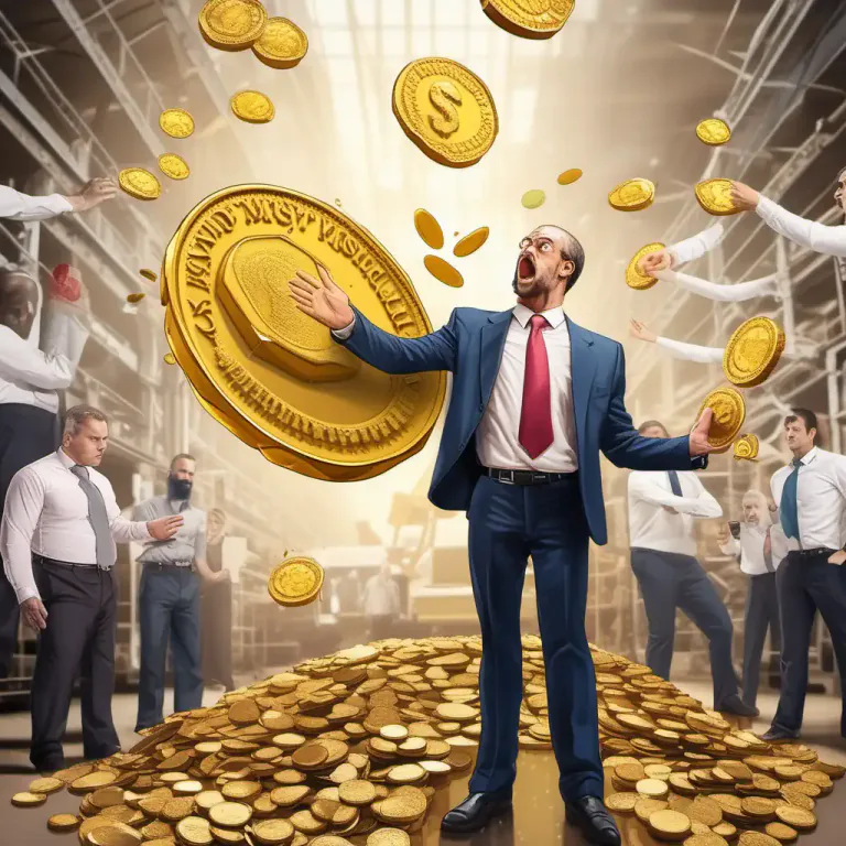 Visual representation of "pay up" - To pay someone a sum of money as a reward