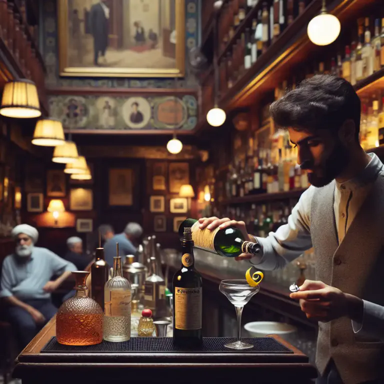 Visual representation of "martini" - A brand of vermouth, an aromatic fortified wine used in cocktails