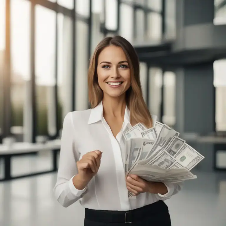 Visual representation of "well paid" - Earning a good amount of money for work