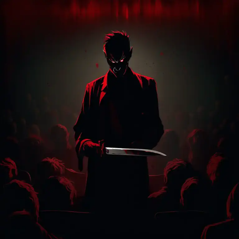 Visual representation of "sanguinary" - Having a temperament marked by a keen desire to shed blood