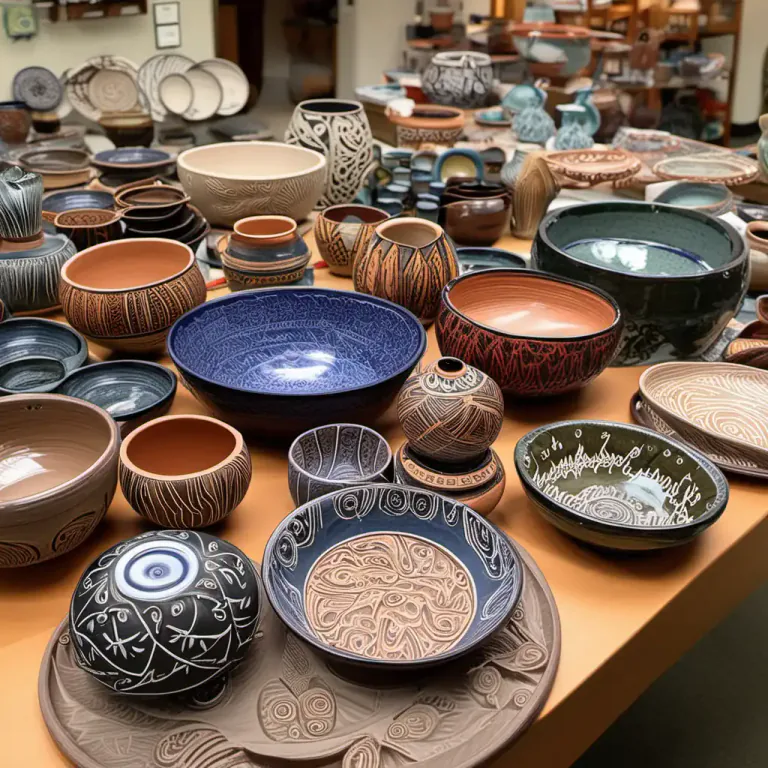 Visual representation of "pottery" - Objects that are made out of clay by hand