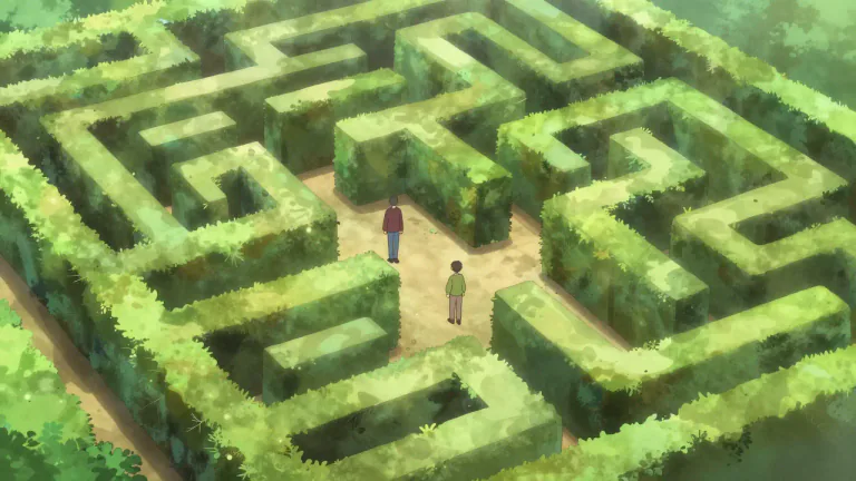 Visual representation of "maze" - A complex network of paths or passages designed to confuse those inside it.