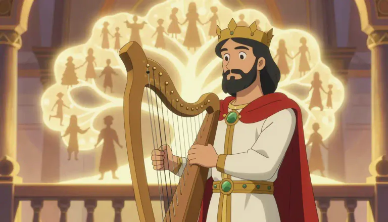 Visual representation of "davidic" - Pertaining to King David in the Bible, especially regarding his lineage or qualities.