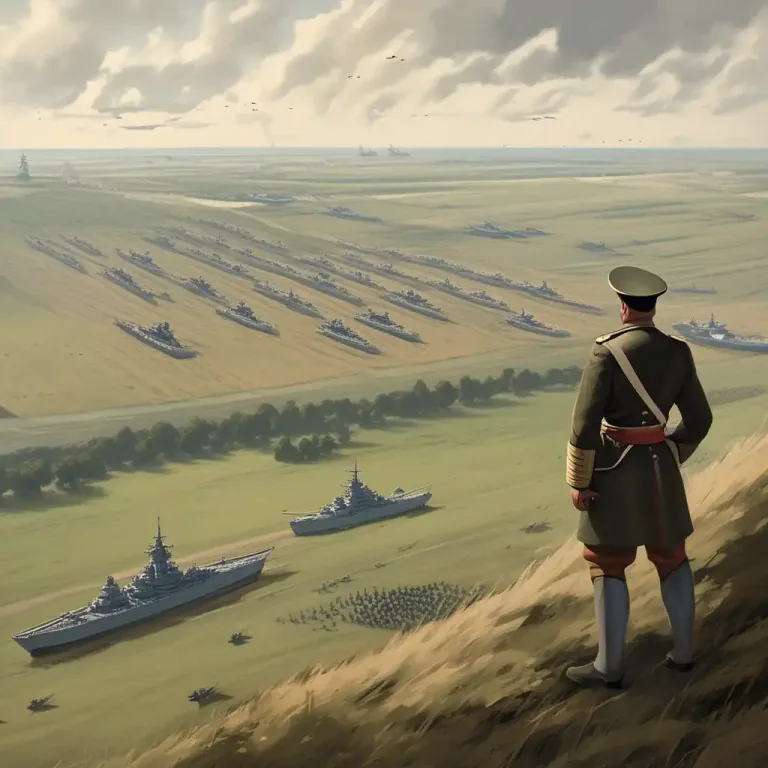 Visual representation of "muster" - a gathering, usually of troops or ships