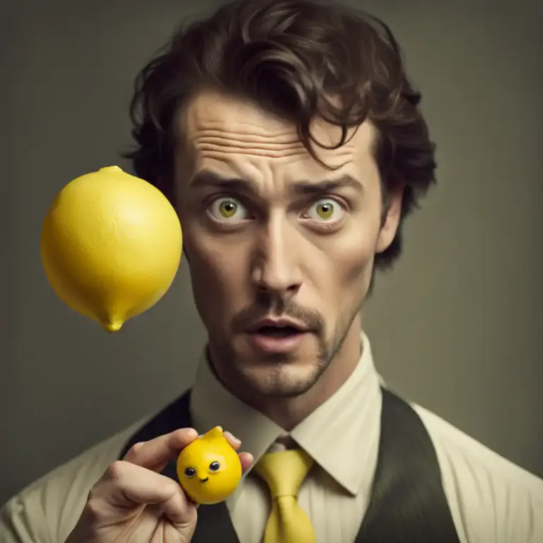 Visual representation of "lemon" - An individual who is viewed as a loser or as simple-minded.