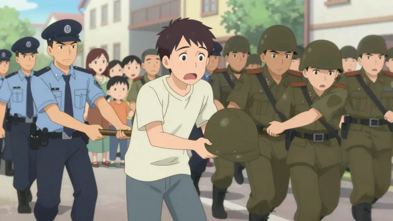 Visual representation of "conscript" - A person who is forced by the government to join the military