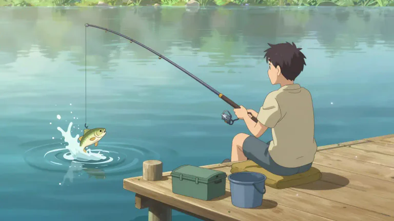Visual representation of "fish" - The activity of catching fish, either for food or as a sport.
