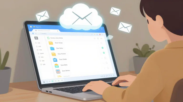 Visual representation of "webmail" - A service that allows users to send, receive, and manage email through a web browser.