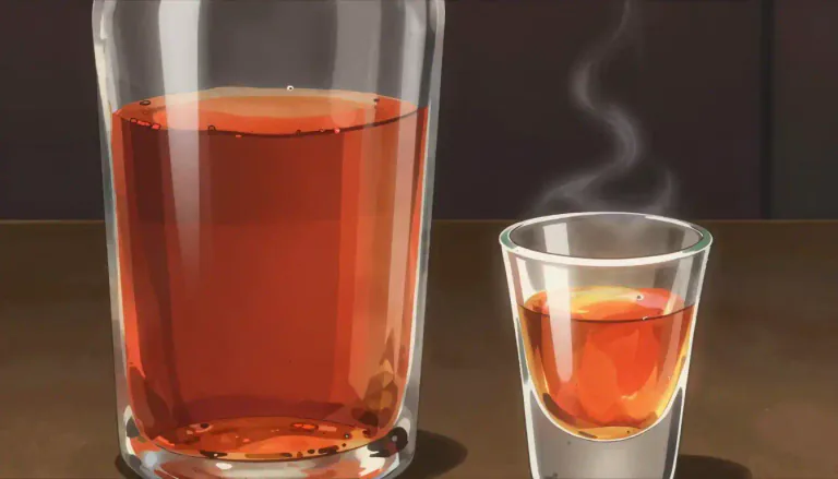 Visual representation of "firewater" - A slang term for strong alcoholic drinks, especially distilled spirits.