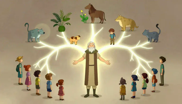 Visual representation of "progenitor" - A person or thing from which a person, animal, or plant is developed.