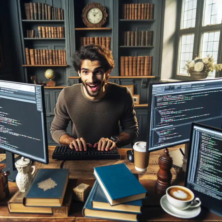 Visual representation of "hacker" - A person who is enthusiastic about programming and enjoys exploring and experimenting with the details of programmable systems.