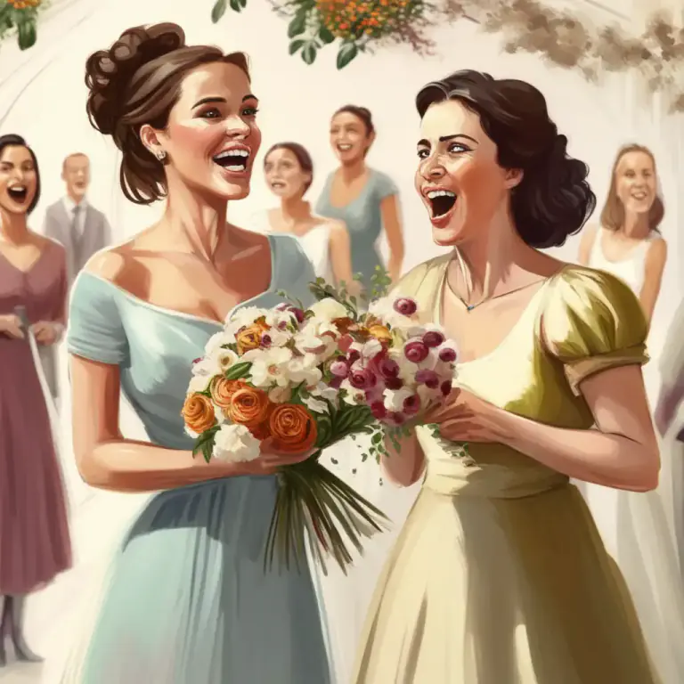 Visual representation of "be/feel flattered" - To feel honoured or pleased by something that someone says or does