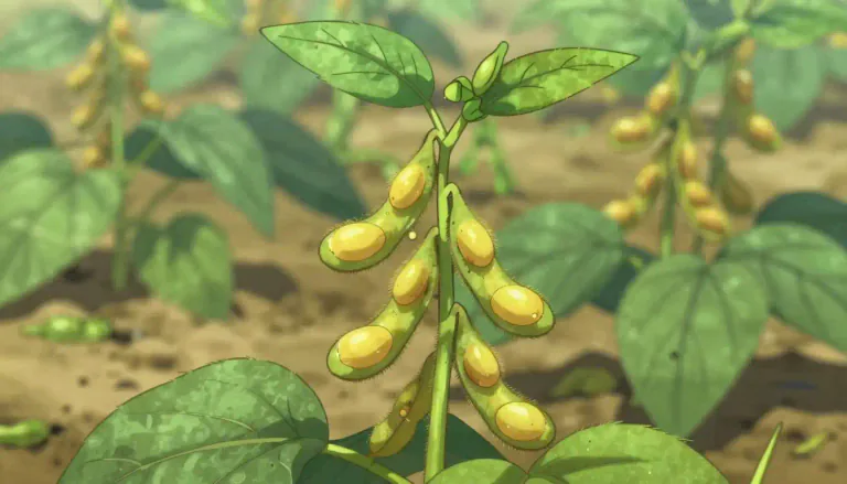 Visual representation of "soybean" - A species of leguminous plant native to East Asia, cultivated for its edible seed, which is high in protein and oil.