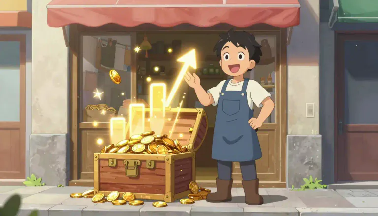 Visual representation of "profitable" - Making a lot of money.