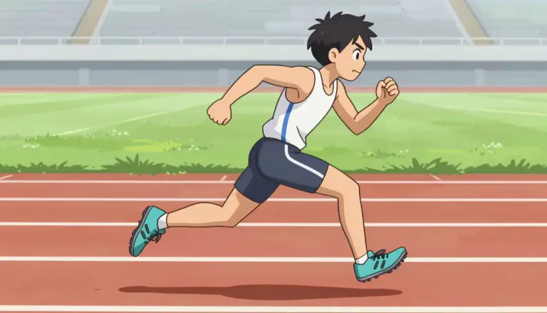 Visual representation of "runner" - A person who runs, especially in sports