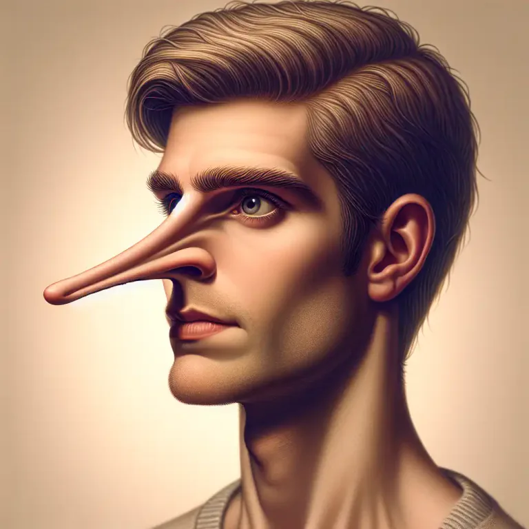 Visual representation of "proboscis" - In medical context, a nose that is longer than normal
