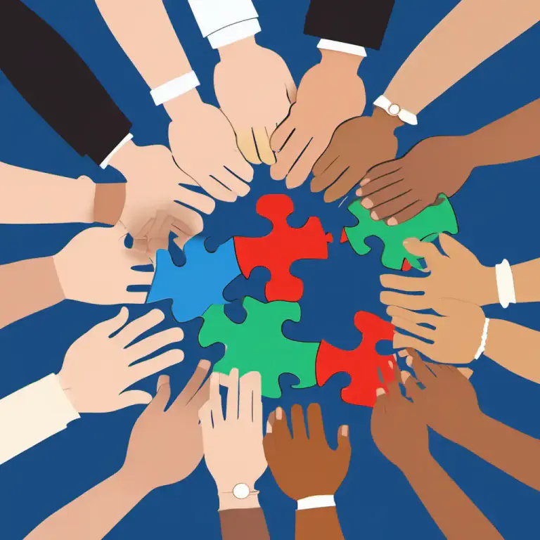 Visual representation of "unity" - A political term meaning a state of being united or joined as a whole