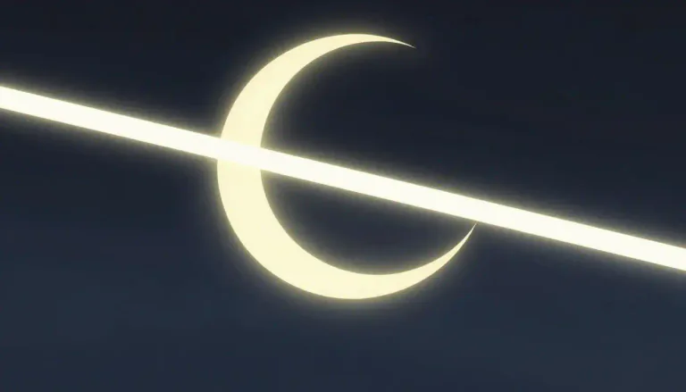 Visual representation of "lune" - A lune is a crescent-shaped figure formed by the intersection of a circle and a line.