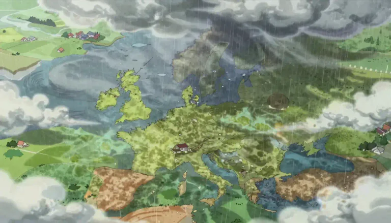 Visual representation of "mesoscale" - A scale of spatial organization typically ranging from about 2 to 200 kilometers, used to describe meteorological and environmental phenomena.