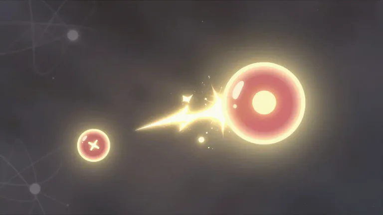 Visual representation of "muon" - A muon is a subatomic particle similar to an electron, with a negative electric charge and a much greater mass.