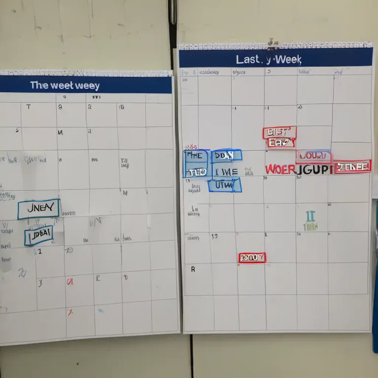 Visual representation of "today, tomorrow, Monday, etc. week" - Referring to the same day of the previous week.