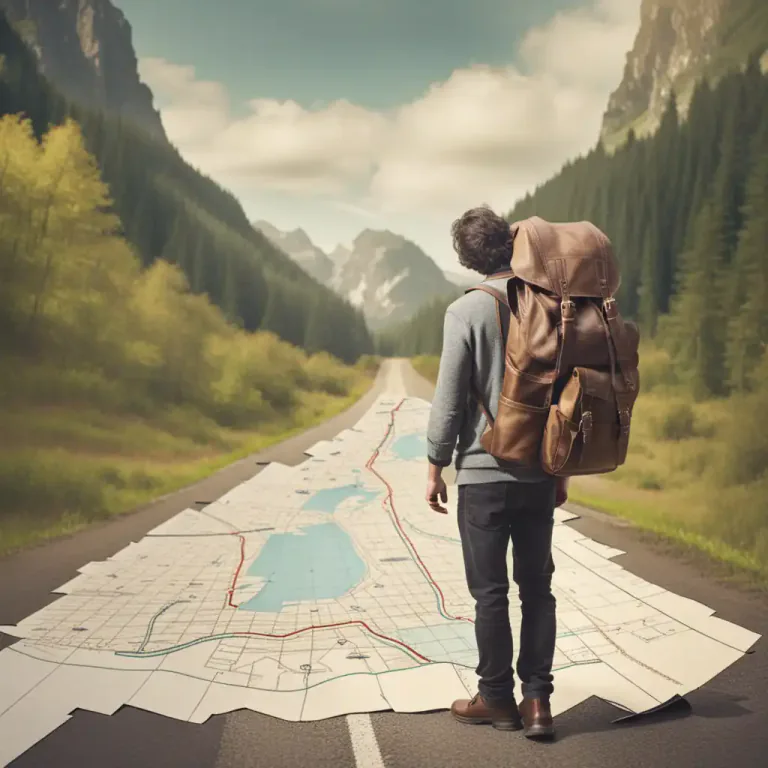 Visual representation of "vagabond" - Moving from place to place without a fixed home