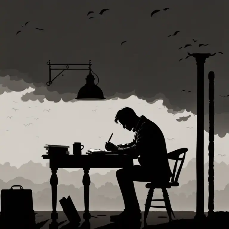 Visual representation of "melancholy" - State of sadness or depression