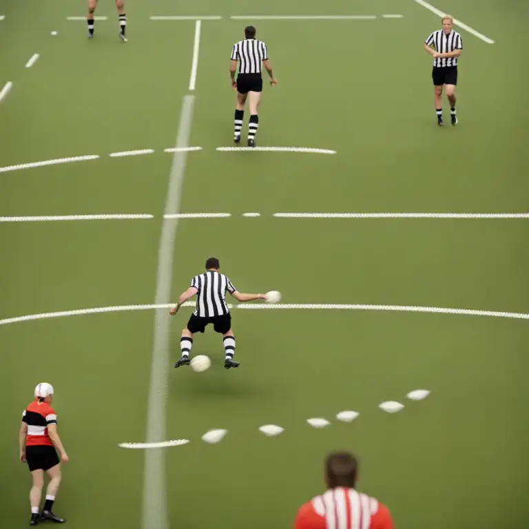 Visual representation of "in/out of play" - Refers to whether a ball in a game such as football, rugby, or tennis is within the legally defined area of play.