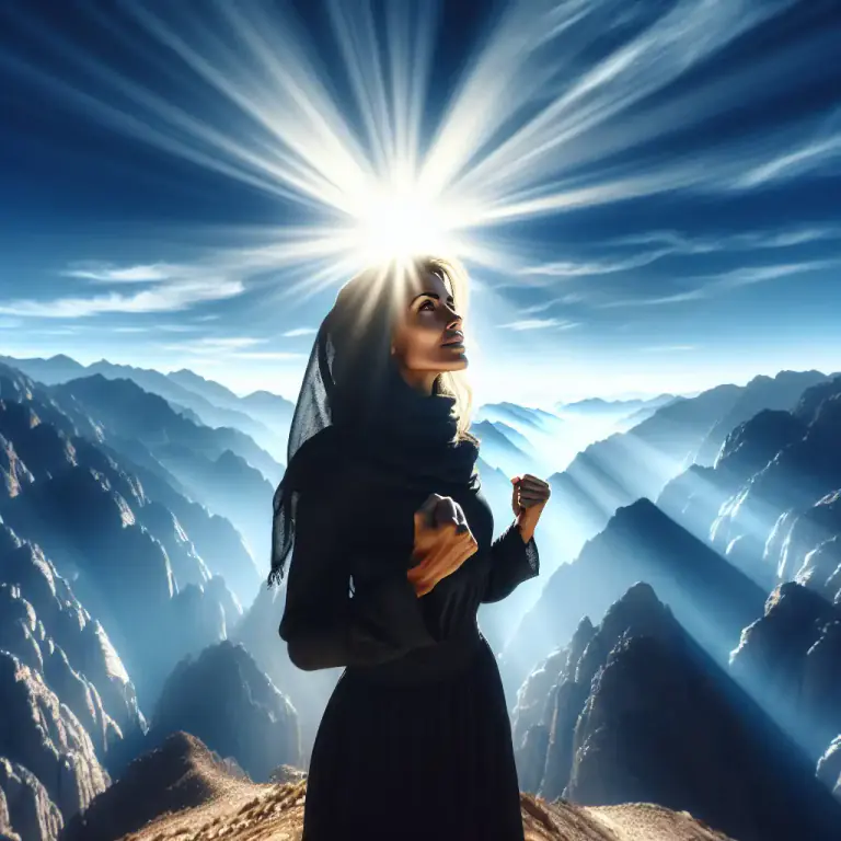Visual representation of "conquer" - To climb to the top of a mountain successfully