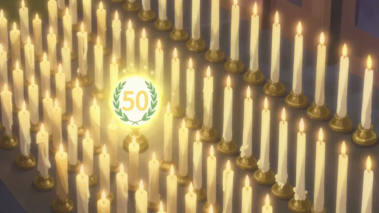 Visual representation of "fiftieth" - Being number 50 in a series
