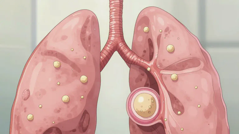 Visual representation of "miliary" - Relating to small, seed-like spots or lesions, particularly in a medical or anatomical context.