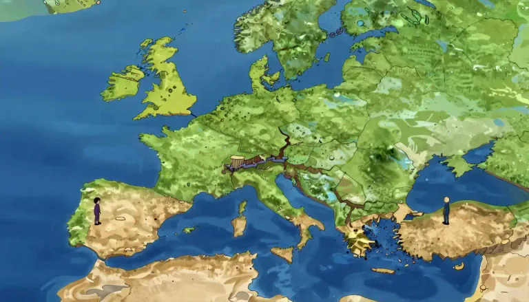 Visual representation of "secede" - To officially leave a group, organization or a country and become separate.