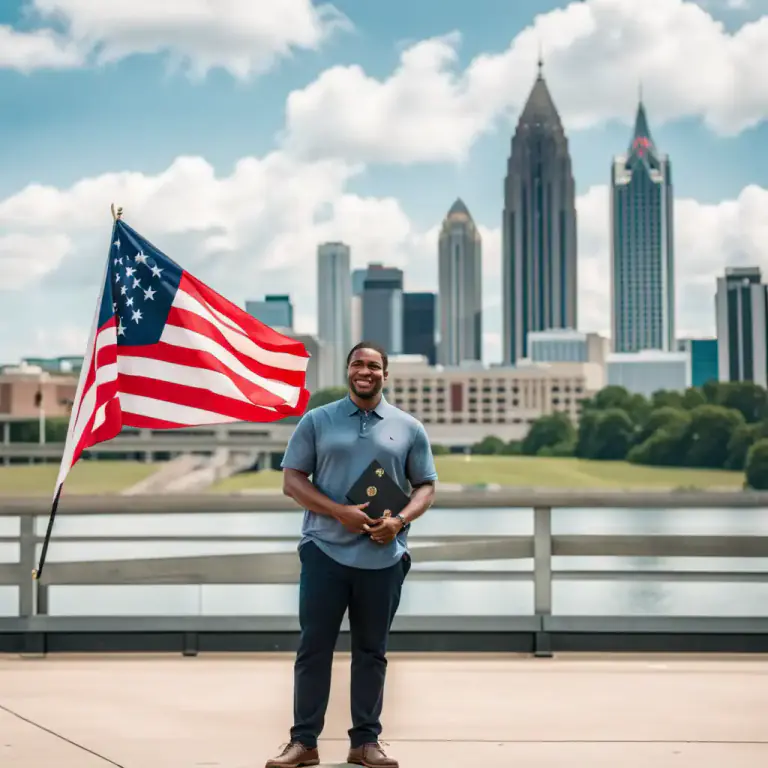 Visual representation of "georgian" - A person from the U.S. state Georgia.