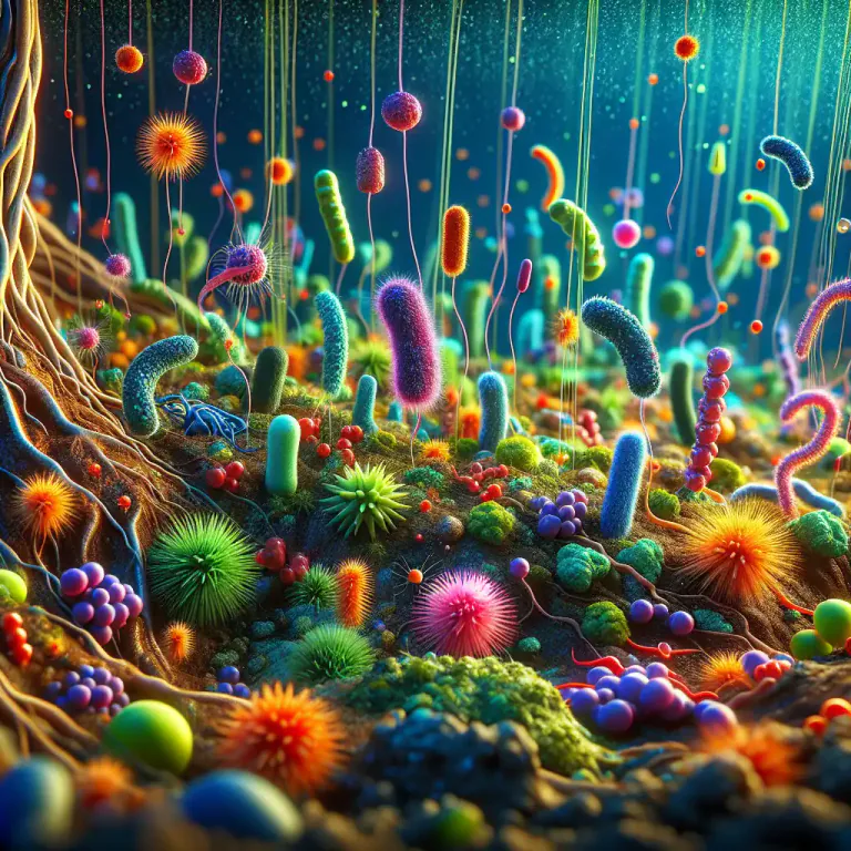 Visual representation of "microorganism" - In environmental science, it's a small living creature which plays a vital role in ecosystem functions