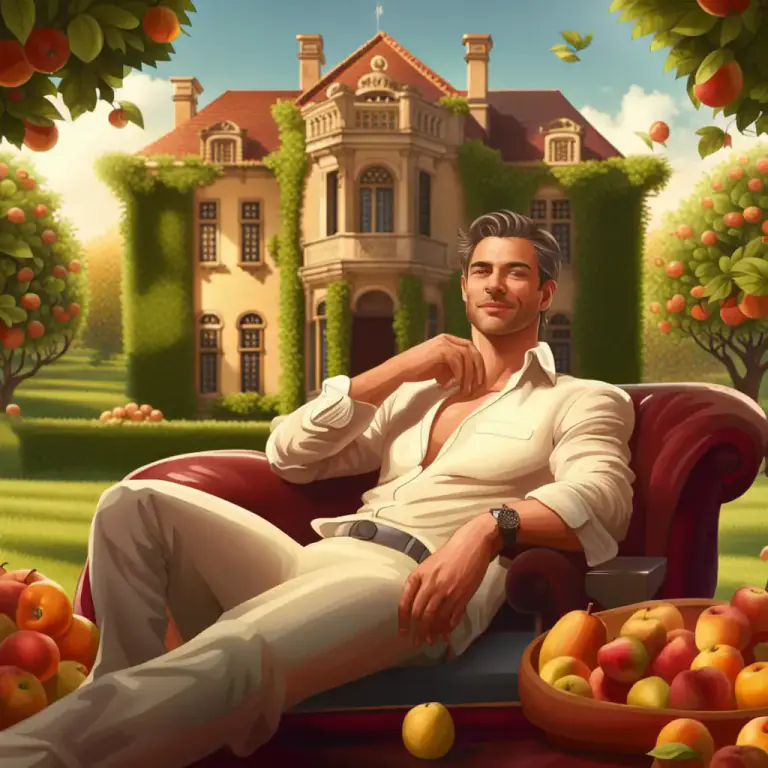 Visual representation of "live off the fat of the land" - To live comfortably or extravagantly, especially by relying on the resources or generosity of others.