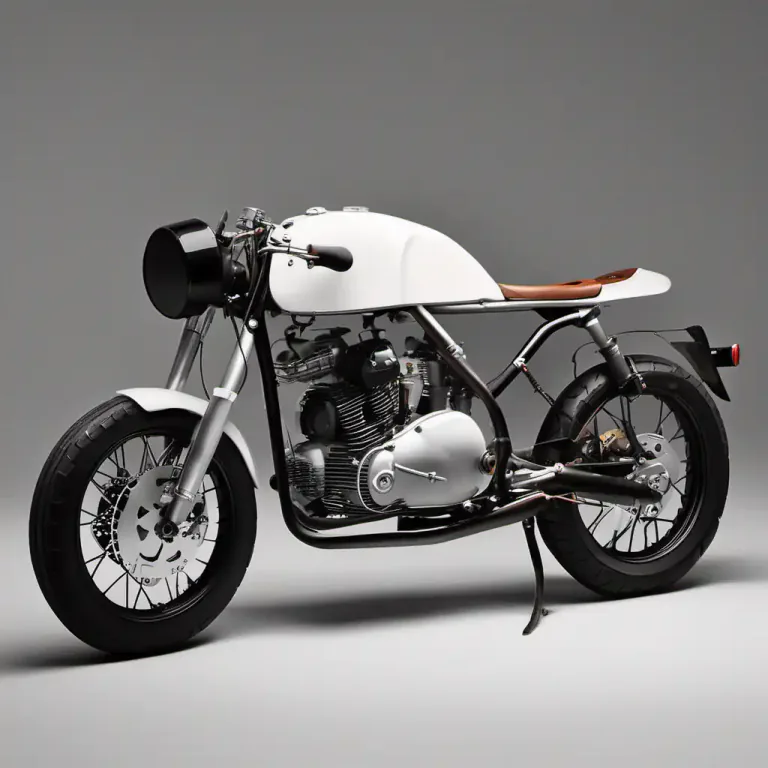 Visual representation of "bobber" - A type of motorcycle that is stripped down to its minimal parts for a cleaner, simplistic look.