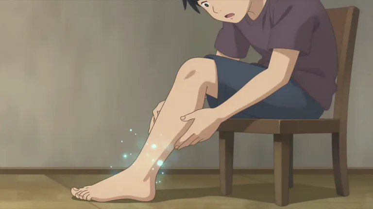 Visual representation of "paraesthesia" - A sensation of tingling, pricking, or numbness in the skin.