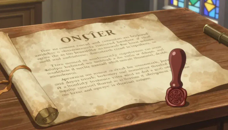 Visual representation of "bulla" - In a legal context, a bulla refers to a seal used on official documents to signify authenticity, often in historical or ecclesiastical settings.