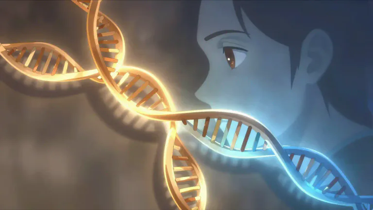 Visual representation of "epistatic" - referring to a gene that suppresses or masks the expression of another gene.