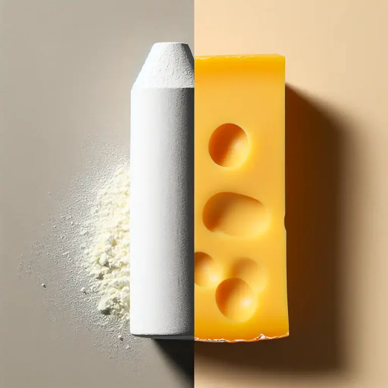Visual representation of "chalk" - To be completely different