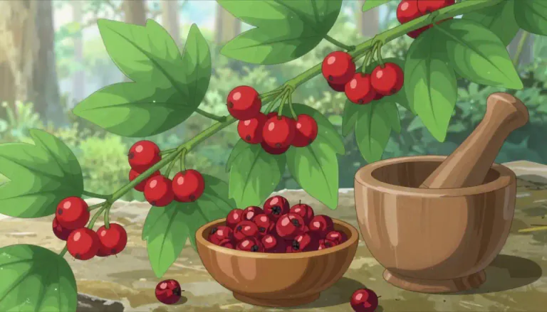 Visual representation of "schizandra" - A plant whose berries are used in traditional medicine and health supplements for their potential health benefits.