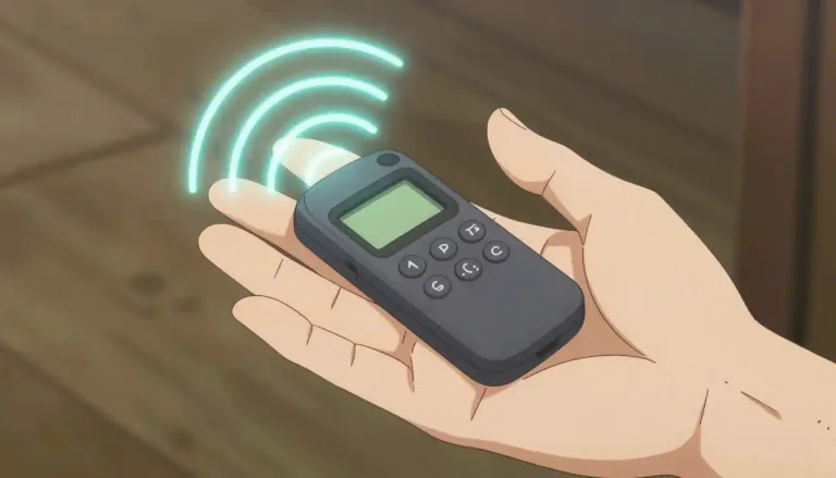 Visual representation of "beeper" - A small electronic device that makes a sound or beeps, often used for sending messages or alerts.